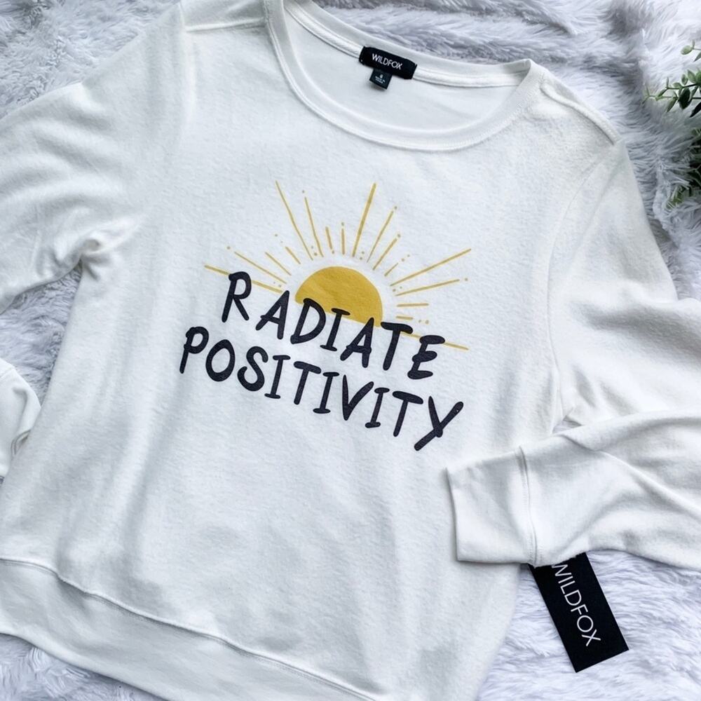 Wild fox | NWT Size Small Radiate Positivity Long Sleeve Top